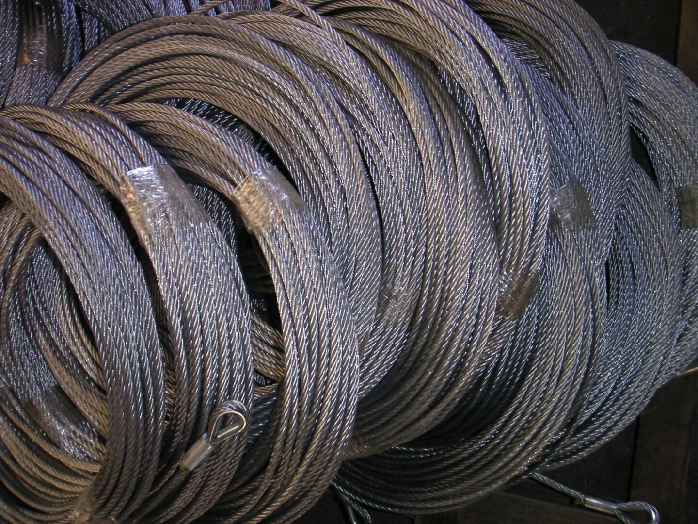 A bunch of wire is stacked together